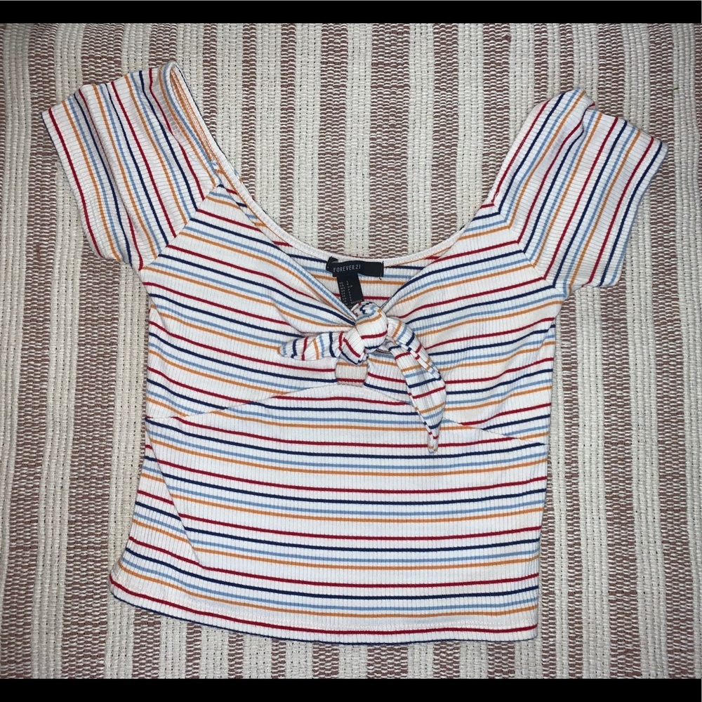 Forever 21 striped crop top